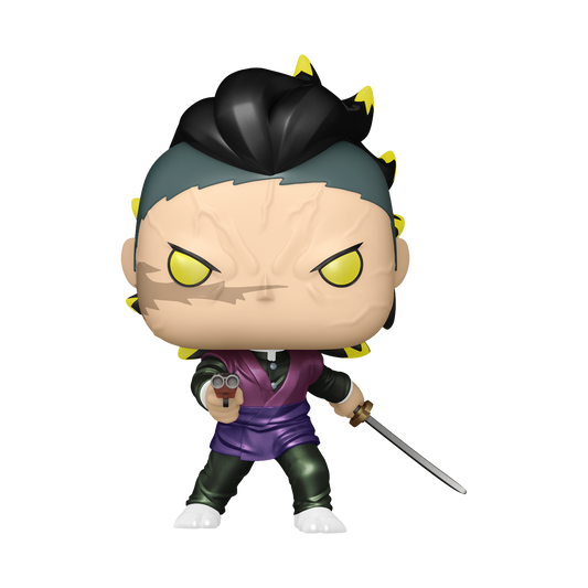 Pop! Genya Shinazugawa (Demon Form) (Metallic) with Pop! Protector - US 4835