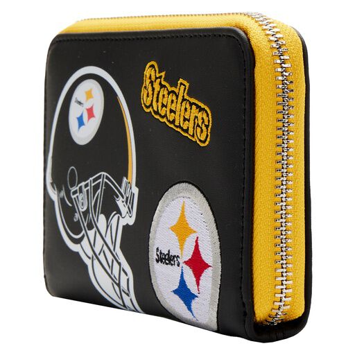 NFL Pittsburgh Steelers Patches Zip Around Wallet - US 1786