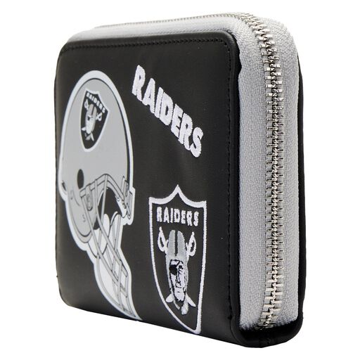 NFL Las Vegas Raiders Patches Zip Around Wallet - US 8550