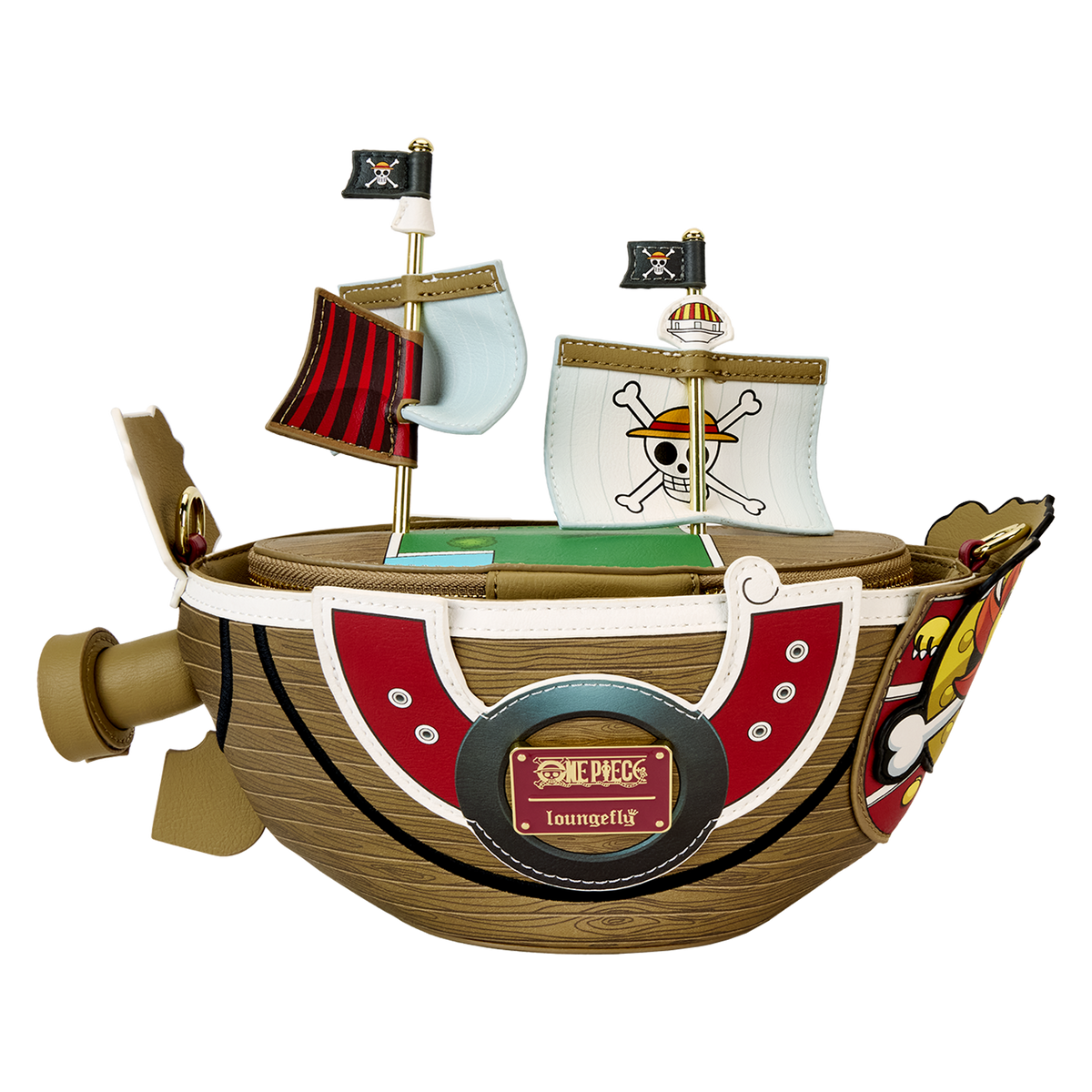 One Piece Thousand Sunny Ship Figural Crossbody Bag - US 5657