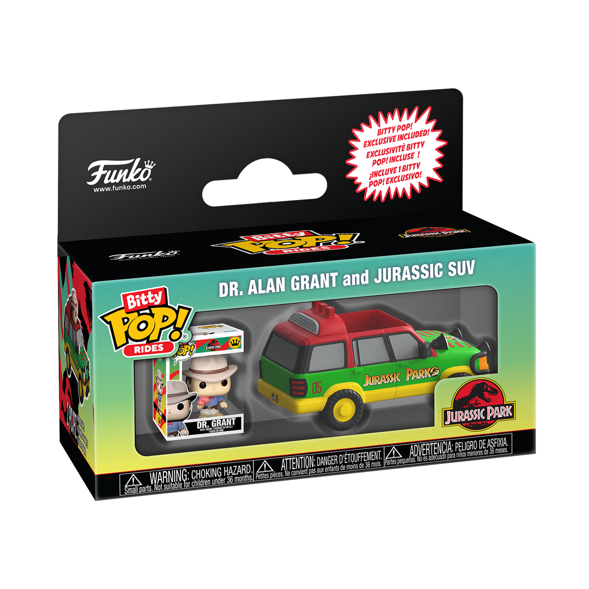 Bitty Pop! Rides Dr. Alan Grant and Jurassic SUV - US 5442