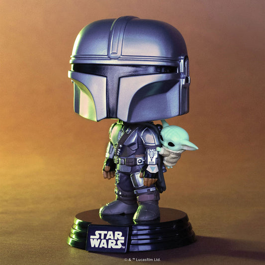 Pop! The Mandalorian with Grogu (On Back) - US 3499