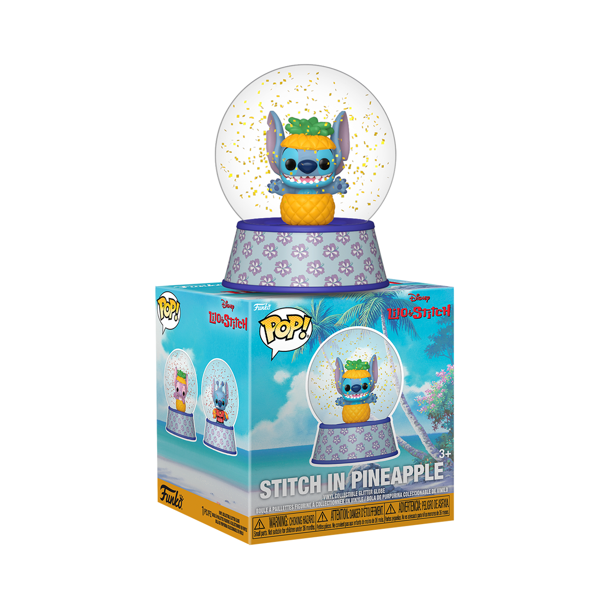 Stitch in Pineapple Mini Glitter Globe - US 4227