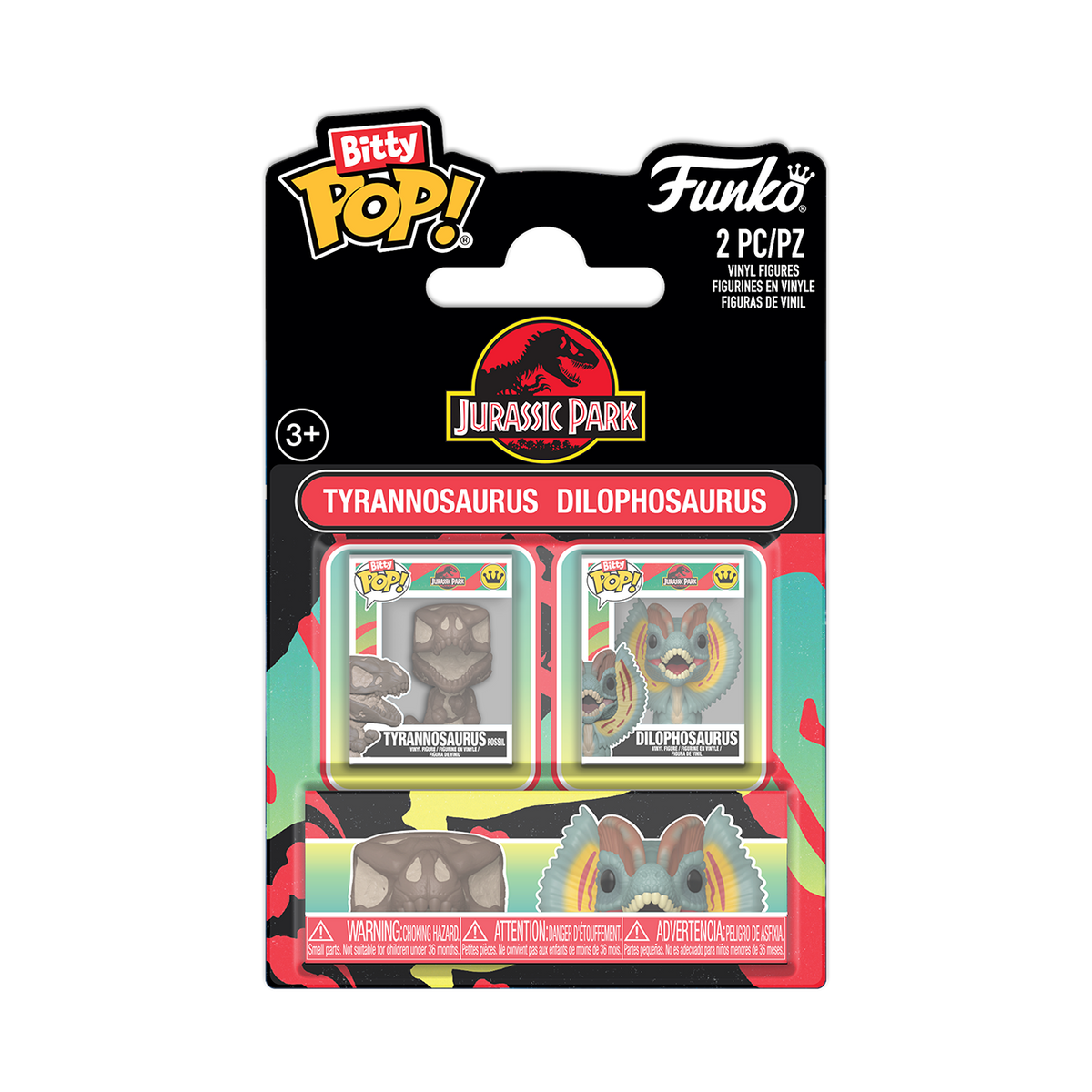 Bitty Pop! Tyrannosaurus Fossil & Dilophosaurus 2-Pack - US 6670