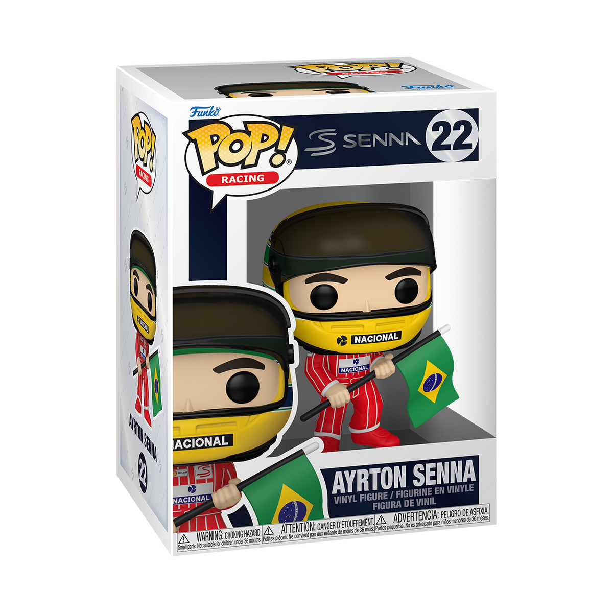 Pop! Ayrton Senna with Brazilian Flag - US 0712