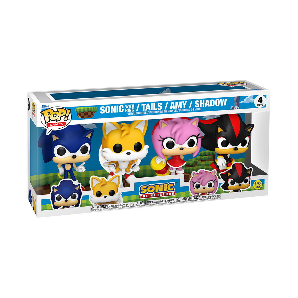 Pop! Sonic the Hedgehog 4-Pack (Glow) - US 2904