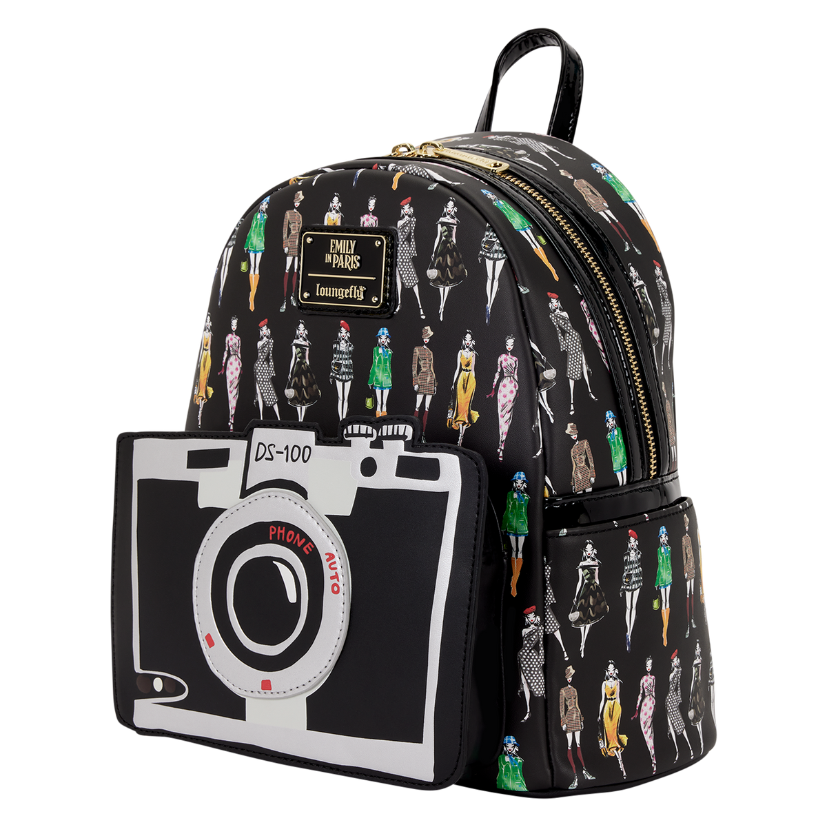 Emily in Paris Limited Edition Camera All-Over Print Mini Backpack - US 3239