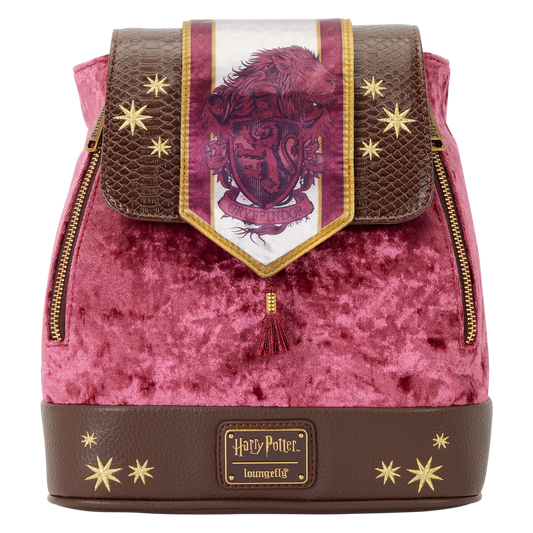Exclusive Harry Potter Gryffindor Banner Velvet Mini Backpack - US 5595