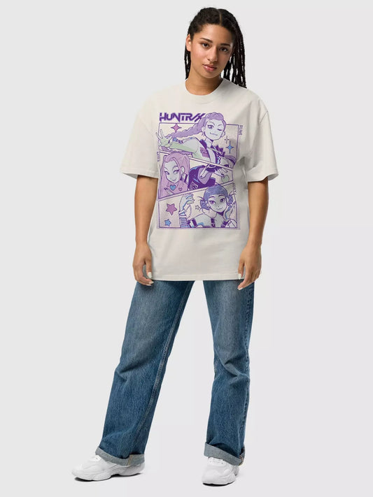 KPop Demon Hunters HUNTR/X White Faded Tee - US 1352