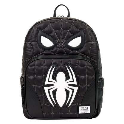 Spider-Man Black & White Suit Cosplay Quilted Full-Size Backpack - US 0716