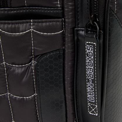 Spider-Man Black & White Suit Cosplay Quilted Full-Size Backpack - US 0716