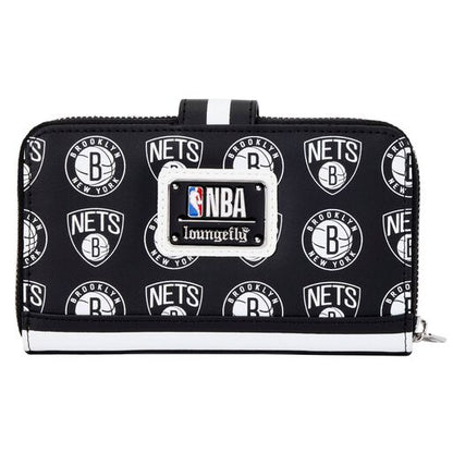 NBA Brooklyn Nets Logo Zip Around Wallet - US 0698