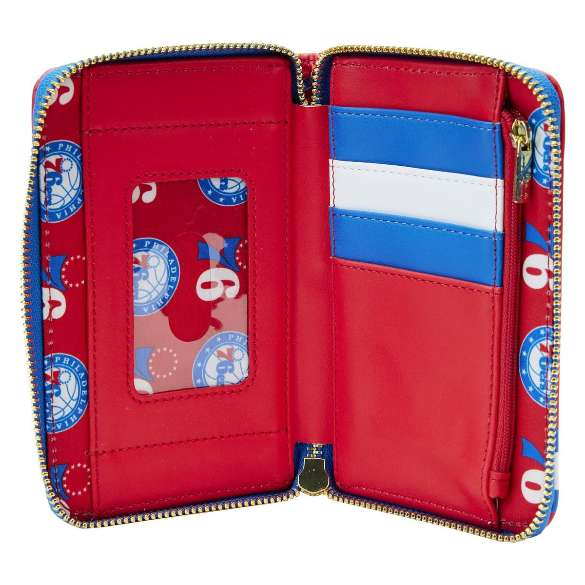 NBA Philadelphia 76ers Patch Icons Zip Around Wallet - US 1904