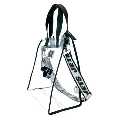NFL New York Jets Clear Convertible Backpack & Tote Crossbody Stadium Bag - US 0710