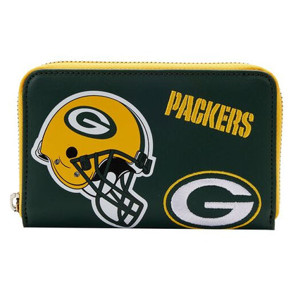 NFL Green Bay Packers Patches Zip Around Wallet - US 7978