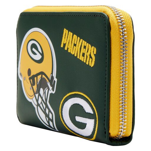 NFL Green Bay Packers Patches Zip Around Wallet - US 7978