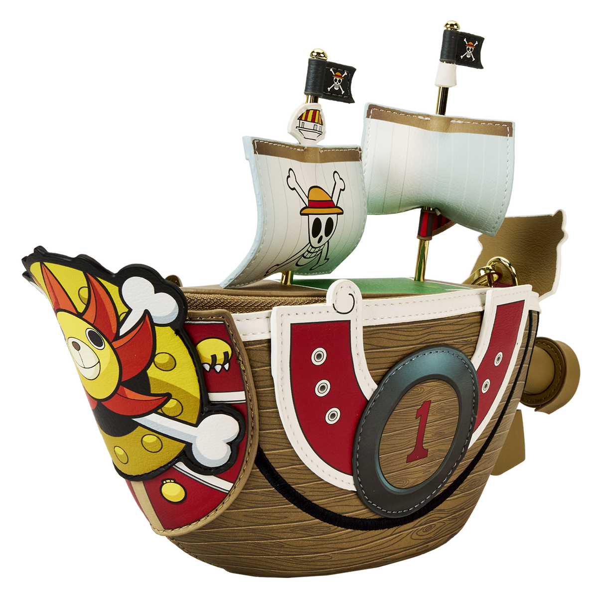 One Piece Thousand Sunny Ship Figural Crossbody Bag - US 5657