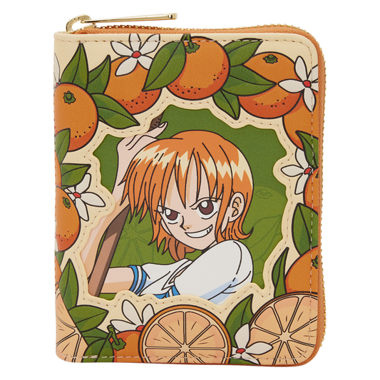 One Piece Exclusive Nami & Tangerines Zip Around Wallet - US 7637