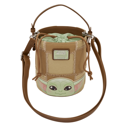 The Mandalorian Grogu & Anzellan Drawstring Bucket Crossbody Bag with Coin Bag - US 8918