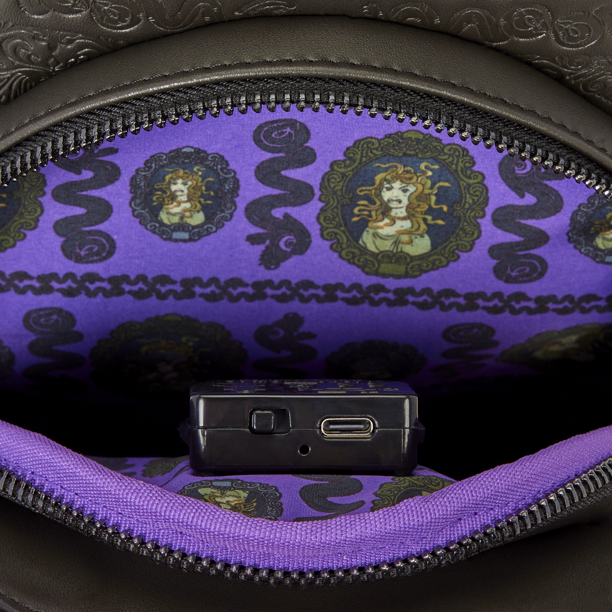 The Haunted Mansion Exclusive Medusa Portrait Light-Up Glow Mini Backpack - US 7588